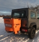Mobile Preview: HILLTIP tailgatespraeder IceStriker 120 with 130 Liter Volume in orange with SUZUKI JIMNY GJ